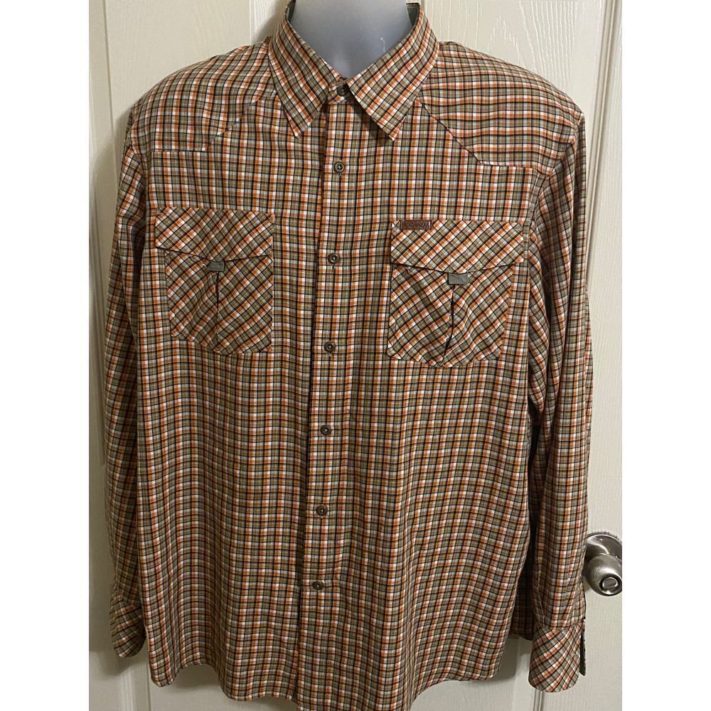 Roca Wear Men Size XL Button‎ Down Plaid Urban Y2K 90s Shirt Long Sleeve